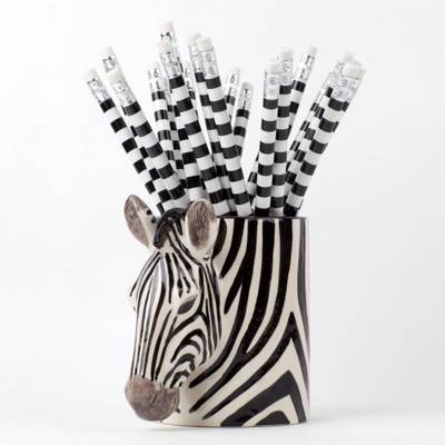 Sebra vase/blyantboks