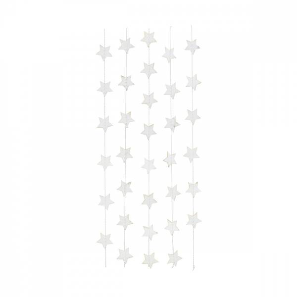 Girlander star hvit 250 cm