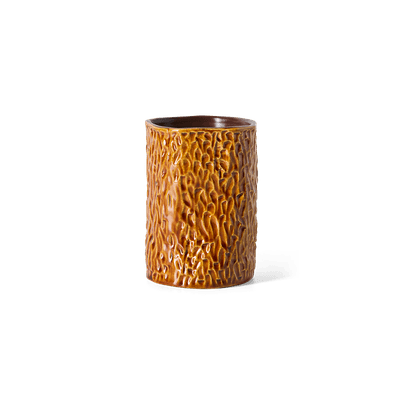 Vase , rugged burnt caramel 